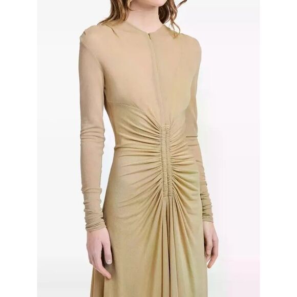 Proenza Schouler Kerstin Ruched Crepe Jersey Midi-Dress US 0 $1590 - Picture 4 of 11